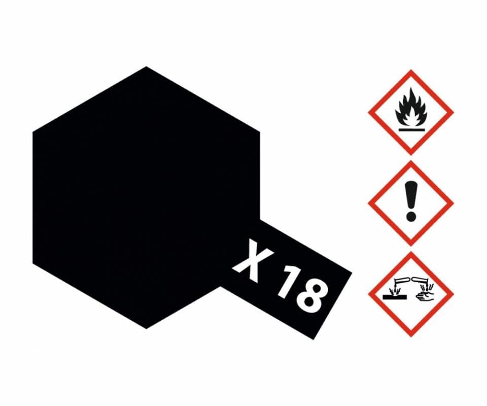 X-18 Schwarz - Seidenmatt [10 Ml]