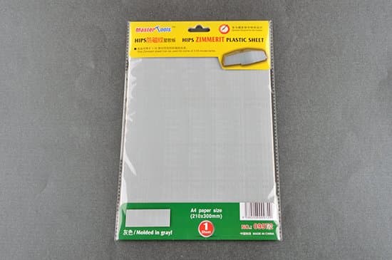 Hips Zimmerit Plastic Sheet, Molded In Gray