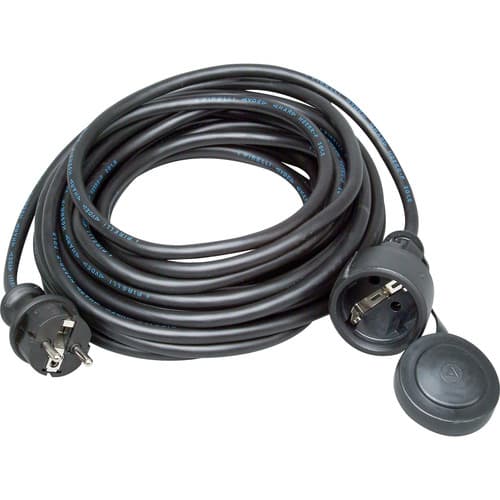 Kopp Schutzkontakt-Verlängerung, Gummi-Stecker/-Kupplung/-Leitung, 10m