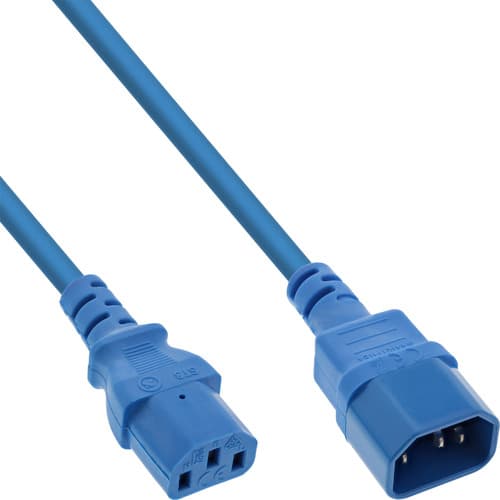 75er B-Pack Inline® Kaltgeräteverlängerung, C13/C14, Blau, 0,5m