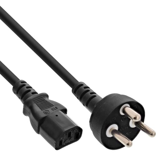 Inline® Netzkabel, Netzstecker Dänemark Auf Kaltgerätestecker C13, 5m
