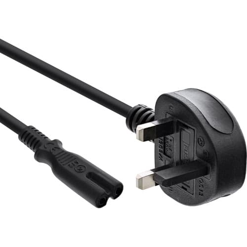 Inline® Netzkabel, Netzstecker England Auf Euro 8 C7 Stecker, 1,8m