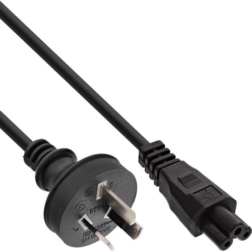 Inline® Netzkabel Für Notebook, Australien, 3pol Kupplung, 2m