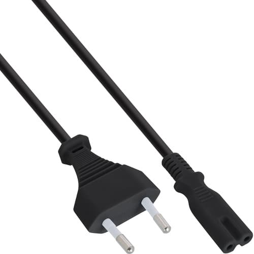 Inline® Netzkabel, Netzstecker Auf Euro 8 C7 Stecker, 1,80m
