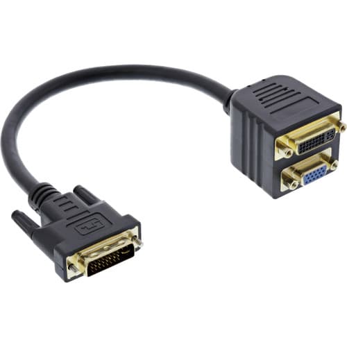 Inline® Dvi-I Adapterkabel, Dvi-I Stecker Auf Dvi-I-Buchse + S-Vga Buchse