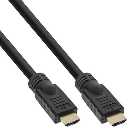 Inline® Hid Hdmi Kabel, Hdmi-Hs Mit Eth., Premium, 4k2k, St / St, Gold, 15m