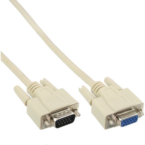Inline® Vga Verlängerung, 15pol Hd Stecker / Buchse, 3m