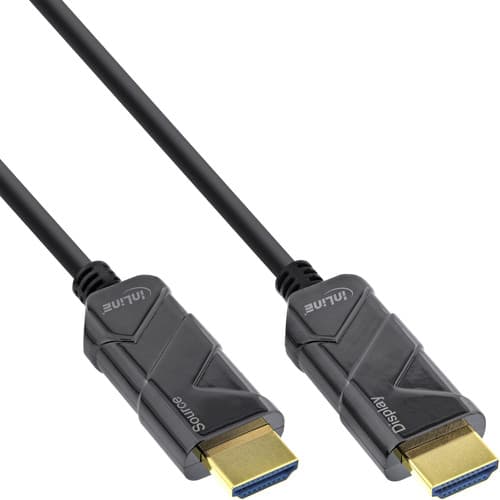 Inline® Hdmi Aoc Kabel, Ultra High Speed Hdmi, 8k4k, Schwarz, 30 M