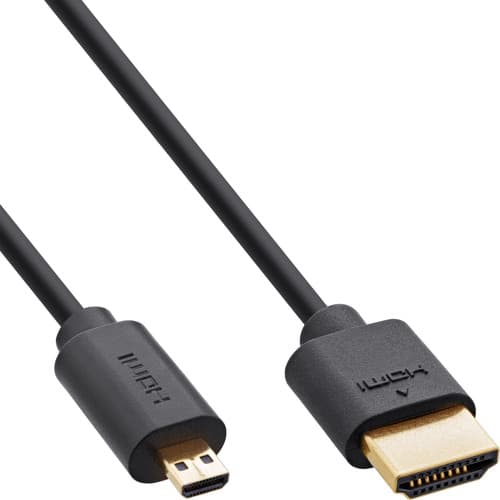 Inline® Slim Ultra High Speed Hdmi Kabel, 8k4k, A St. / D St. (Micro), 2m