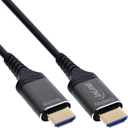 Inline® Hdmi Aoc Kabel, Ultra High Speed Hdmi Kabel, 8k, Aluminium, 20m