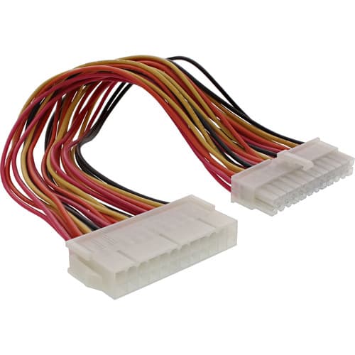 Inline® Strom Verlängerung Int., 24pol Atx St / Bu, Netzteil Zu Mainboard, 0,30m