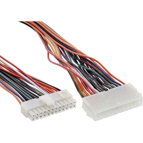 Inline® Strom Verlängerung Intern, 24pol Atx Buchse Auf 20+4pol Stecker, 0,45m
