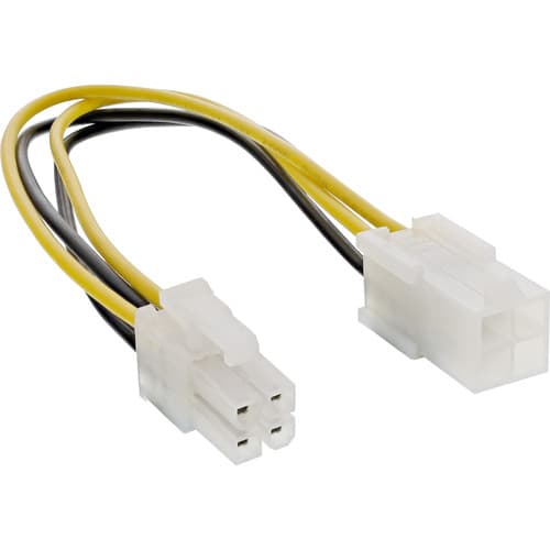 Inline® Strom Verlängerung Intern, P4 4pol St / Bu, Netzteil Zu Mainboard, 0,20m