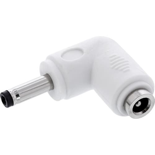 Inline® Dc Adapter, 4,0 X 1,7 Mm, Stecker/Buchse, Gewinkelt, Weiß