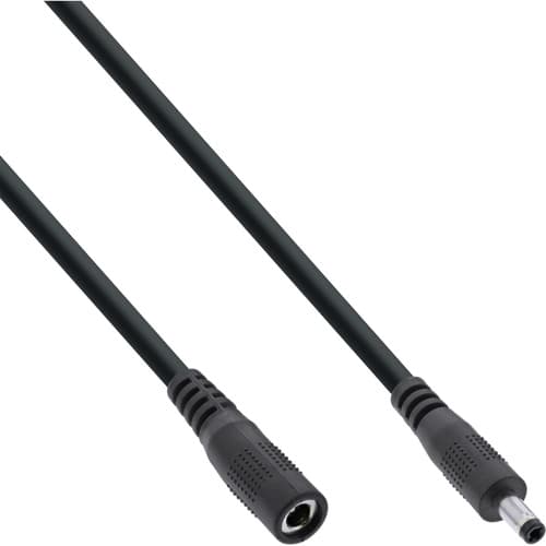 Inline® Dc Verlängerungskabel, 4,0 X 1,7 Mm, Awg 18, Schwarz, 3 M
