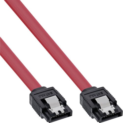 Inline® Sata 6gb/S Kabel, Mit Lasche, 1m