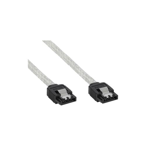 Inline® Sata 6gb/S Kabel Rund, Mit Lasche, 0,5m