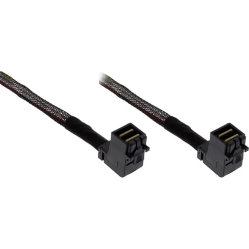 Inline® Mini-Sas Hd Kabel, Sff-8643 Zu Sff-8643, Beidseitig Gewinkelt, 0,5m