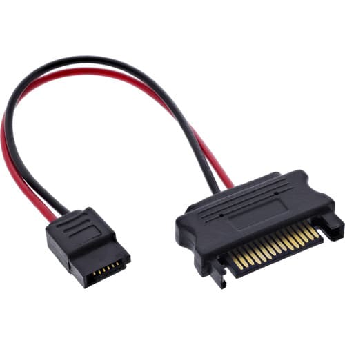 Inline® Sata Stromadapterkabel, Sata Buchse An Slimsata Stecker, 0,15 M