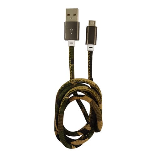 Lc-Power Lc-C-Usb-Micro-1m-5 Usb A Zu Micro-Usb Kabel, Camouflage Grün, 1m