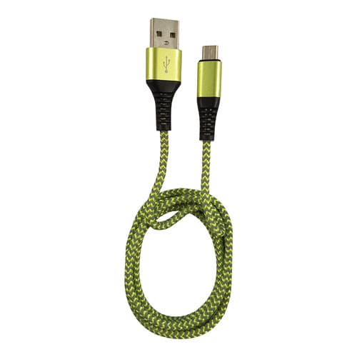 Lc-Power Lc-C-Usb-Micro-1m-7 Usb A Zu Micro-Usb Kabel, Grün/Grau, 1m