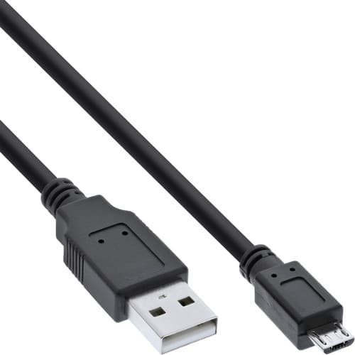 Inline® Micro-Usb 2.0 Kabel, Usb-A Stecker An Micro-B Stecker, Schwarz, 1,8m