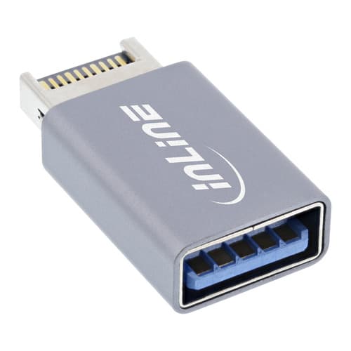 Inline® Usb 3.2 Adapter, Intern Usb-E Frontpanel Stecker Zu Usb-A Buchse