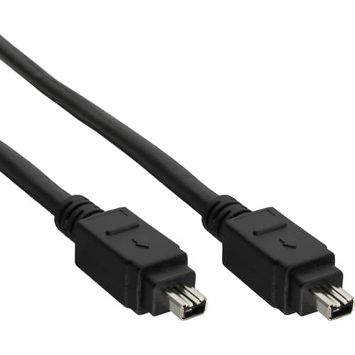 Inline® Firewire Kabel, Ieee1394 4pol Stecker / Stecker, Schwarz, 3m