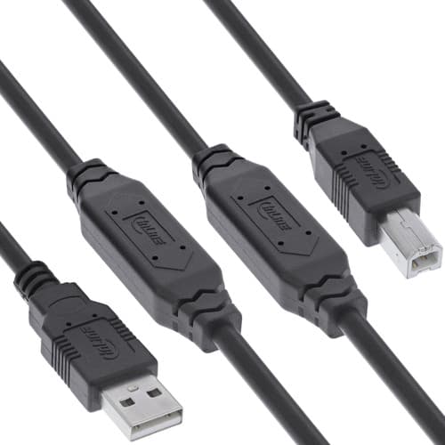 Inline® Usb 2.0 Aktiv-Kabel, Usb-A Stecker Zu Usb-B Stecker, 20m