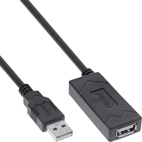 Inline® Usb 2.0 Aktiv-Verlängerung, Usb-A Stecker/Buchse, 7,5m