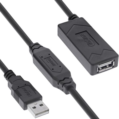Inline® Usb 2.0 Aktiv-Verlängerung, Usb-A Stecker/Buchse, 25m