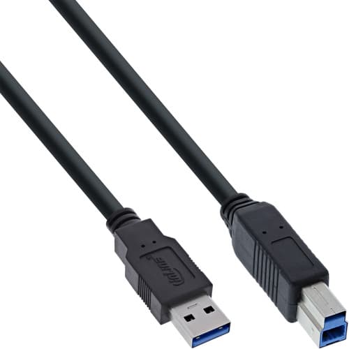 Inline® Usb 3.2 Gen.1 Kabel, A An B, Schwarz, 2m