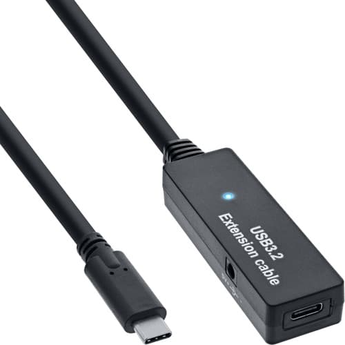 Inline® Usb 3.2 Gen.1 Aktiv-Verlängerung, Usb-C Stecker An Usb-C Buchse, 5m