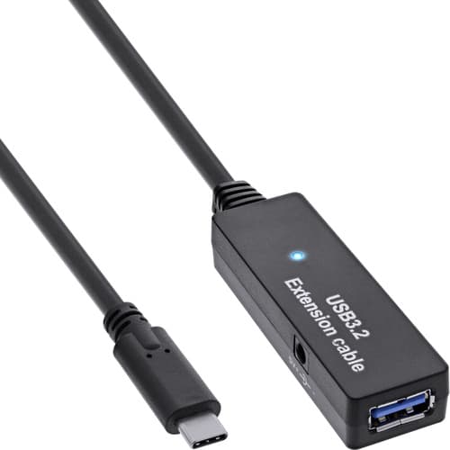 Inline® Usb 3.2 Gen.1 Aktiv-Verlängerung, Usb-C Stecker An Usb-A Buchse, 5m