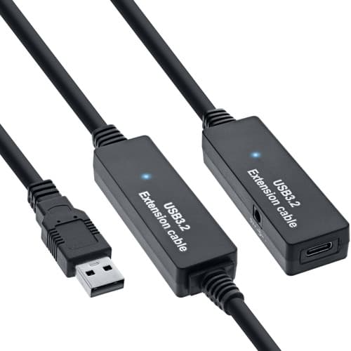 Inline® Usb 3.2 Gen.1 Aktiv-Verlängerung, Usb-A Stecker An Usb-C Buchse, 10m