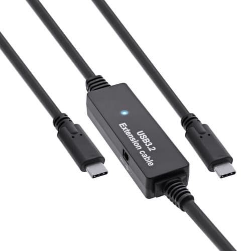 Inline® Usb 3.2 Gen.1 Aktiv-Kabel, Usb-C Stecker An Usb-C Stecker, Schwarz, 15m