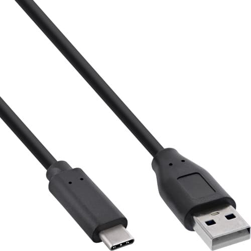 Inline® Usb 2.0 Kabel, Usb-C Stecker An A Stecker, Schwarz, 1m