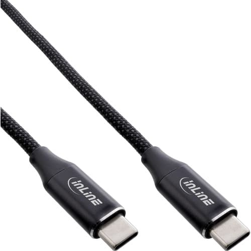 Inline® Magnetic Usb-C Kabel, Usb-C Stecker/Stecker, 100w, Schwarz, 2m