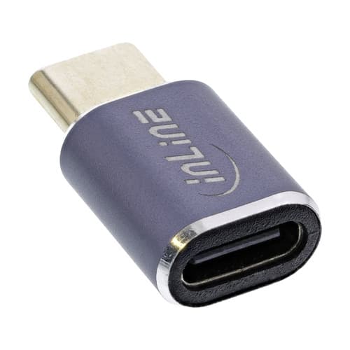Inline® Usb4 Adapter, Usb-C Stecker/Buchse, Aluminium, Grau