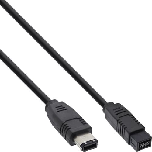 Inline® Firewire Kabel, Ieee1394 6pol Stecker Zu 9pol Stecker, Schwarz, 5m