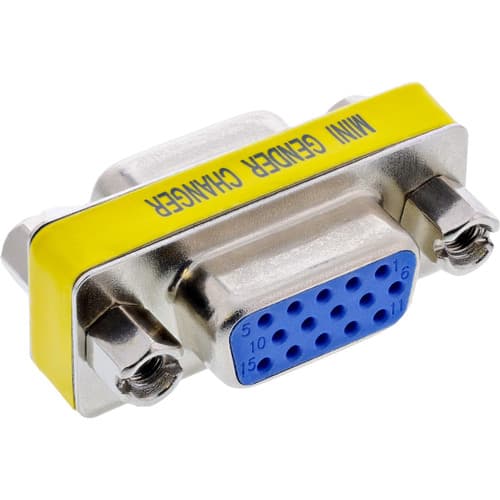 Inline® Mini-Gender-Changer, 15pol Hd (Vga), Buchse / Buchse