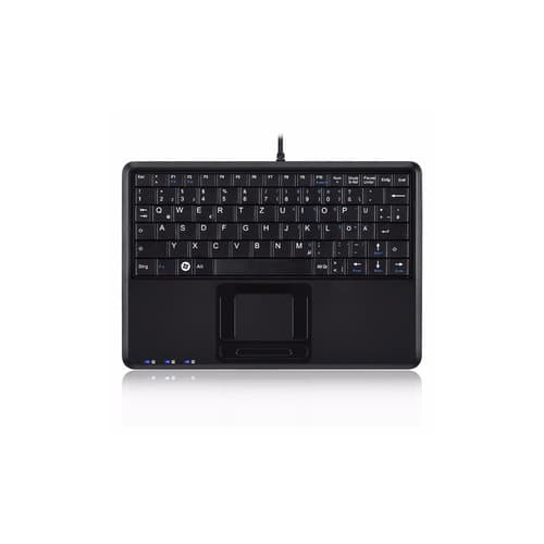 Perixx Periboard-510 H Plus Fr, Mini Usb-Tastatur, Touchpad, Hub, Schwarz
