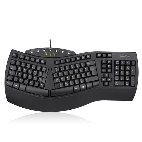 Perixx Periboard-512 De, Ergonomische Usb-Tastatur, Schwarz