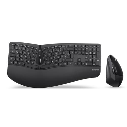 Perixx Periduo-605 De, Tastatur- Und Maus-Set, Kabellos, Ergonomisch, Schwarz
