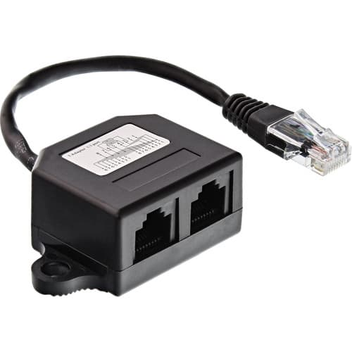 Inline® Isdn Verteiler, 2x Rj45 Bu, 15cm Kabel, Mit Endwiderständen, Montierbar