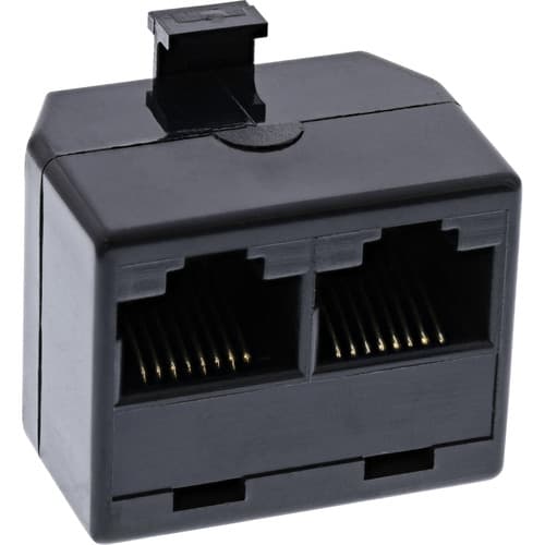 Inline® Isdn Verteiler, 1x Rj45 Stecker An 2x Rj45 Buchse, Ohne Endwiderstand