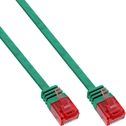 Inline® Patchkabel Flach, U/Utp, Cat.6, Grün, 3m