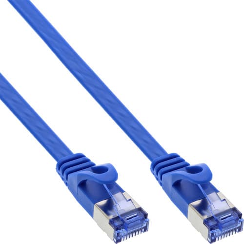 Inline® Patchkabel Flach, U/Ftp, Cat.6a, Blau, 5 M