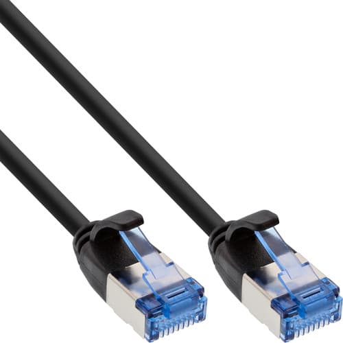60er B-Pack Inline® Patchkabel Slim, U/Ftp Pimf, Cat.6a, Schwarz, 3m