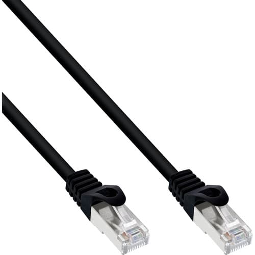 Inline® Patchkabel, Sf/Utp, Cat.5e, Schwarz, 0,25m